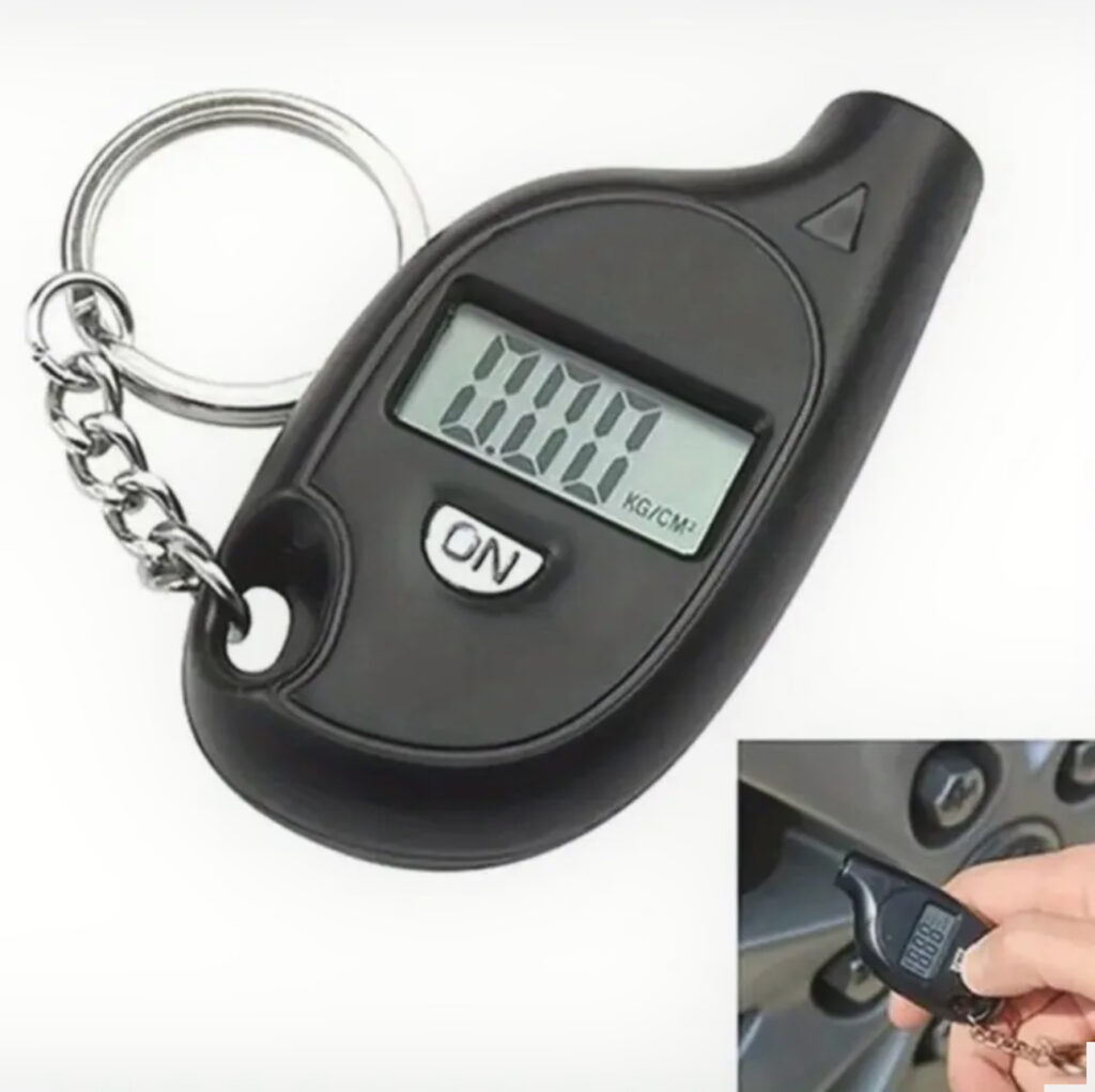 Mini Digital Tyre Pressure Gauge Keychain – Compact LCD Car Tool
