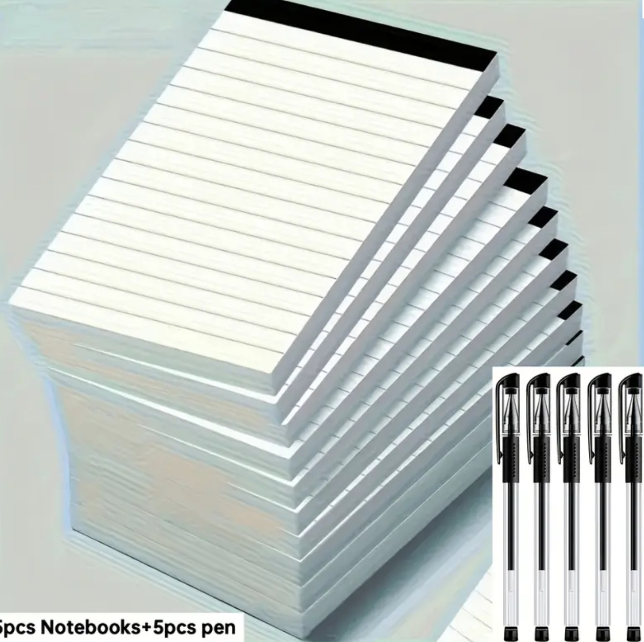 Notepad & Pen Set – 5 Notepads + 5 Pens
