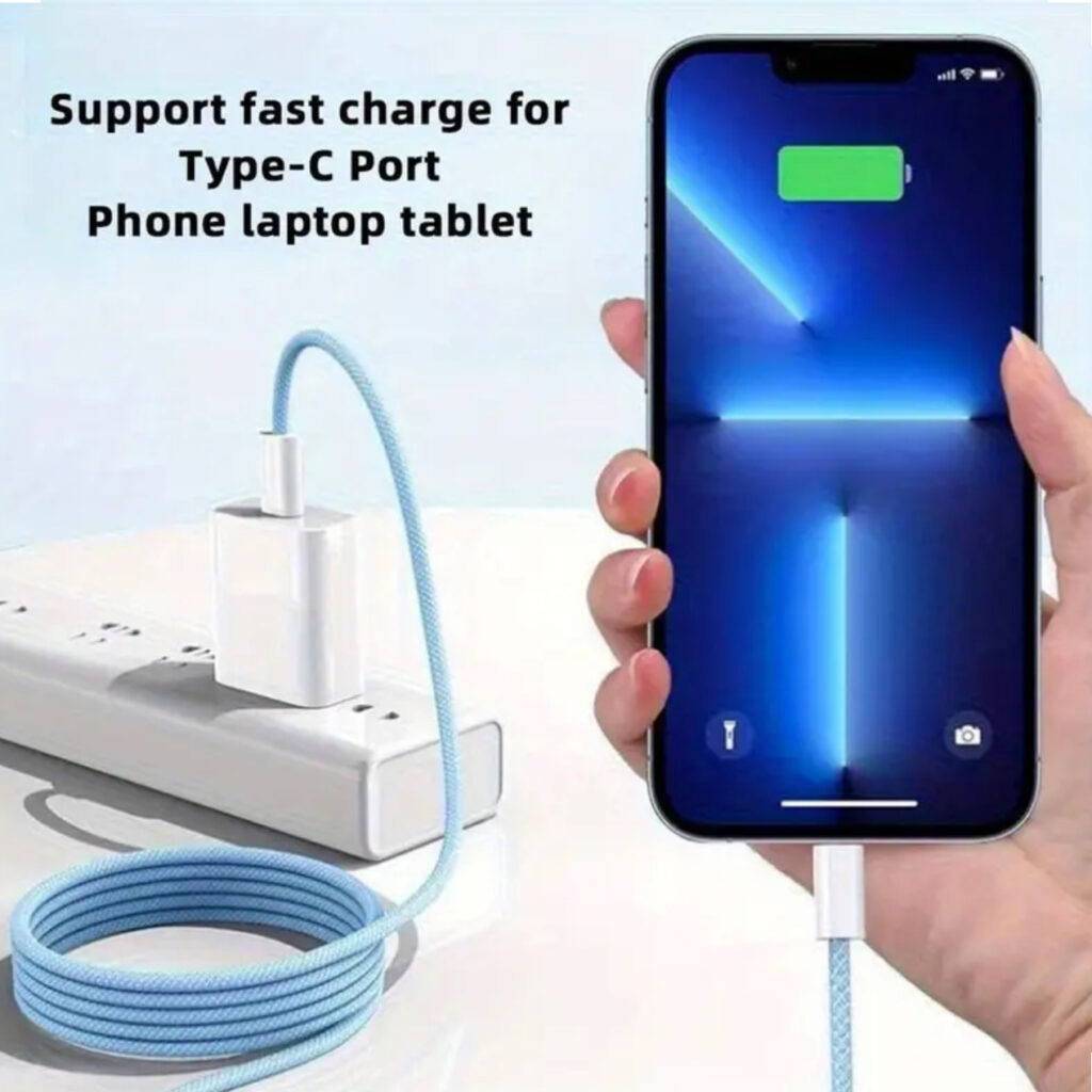 Braided USB-C to Type C Phone, Laptop & Tblet
