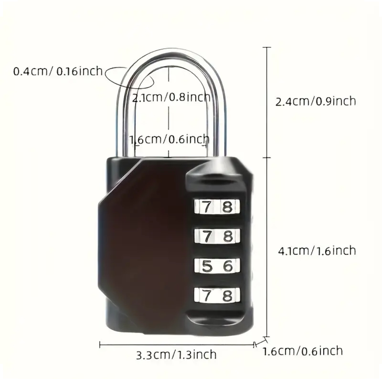 4-Digit Combination Padlock – Resettable Code Lock (Set of 2) - Image 2