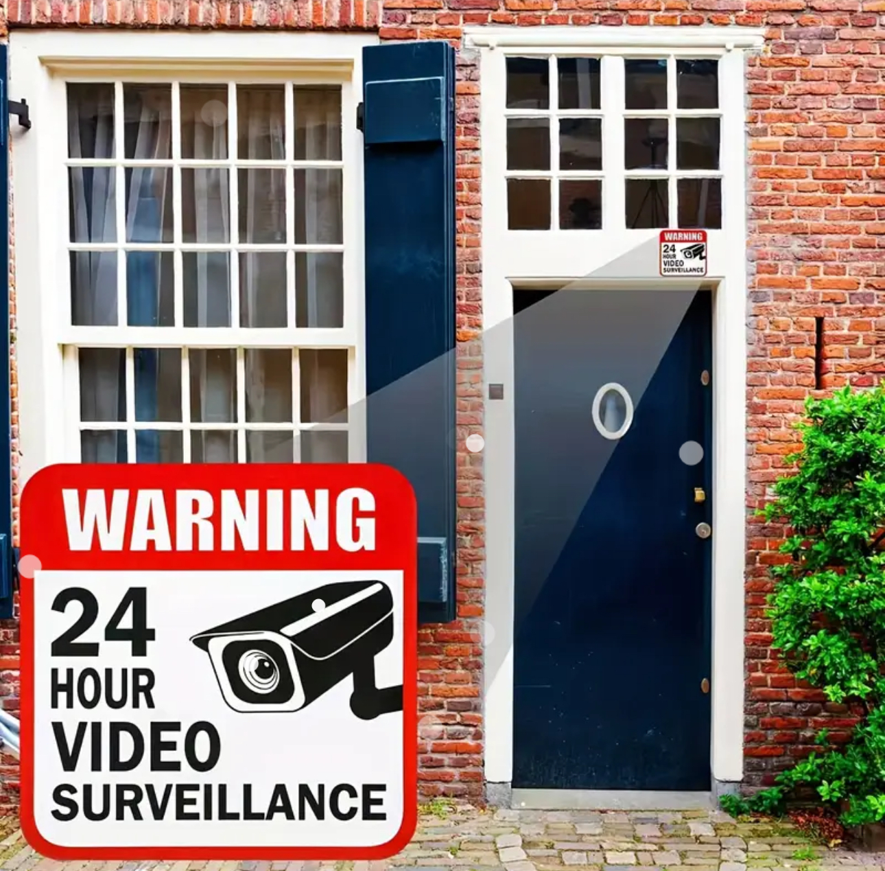 CCTV Warning Stickers – 24 Hour Surveillance (Pack of 4) - Image 2
