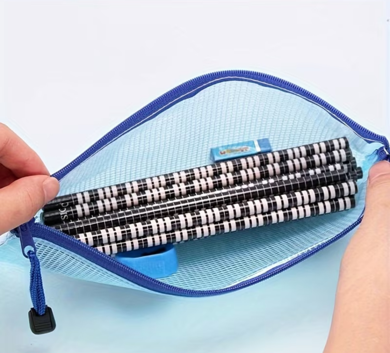 Zippered Mesh Pencil & Document Pouch