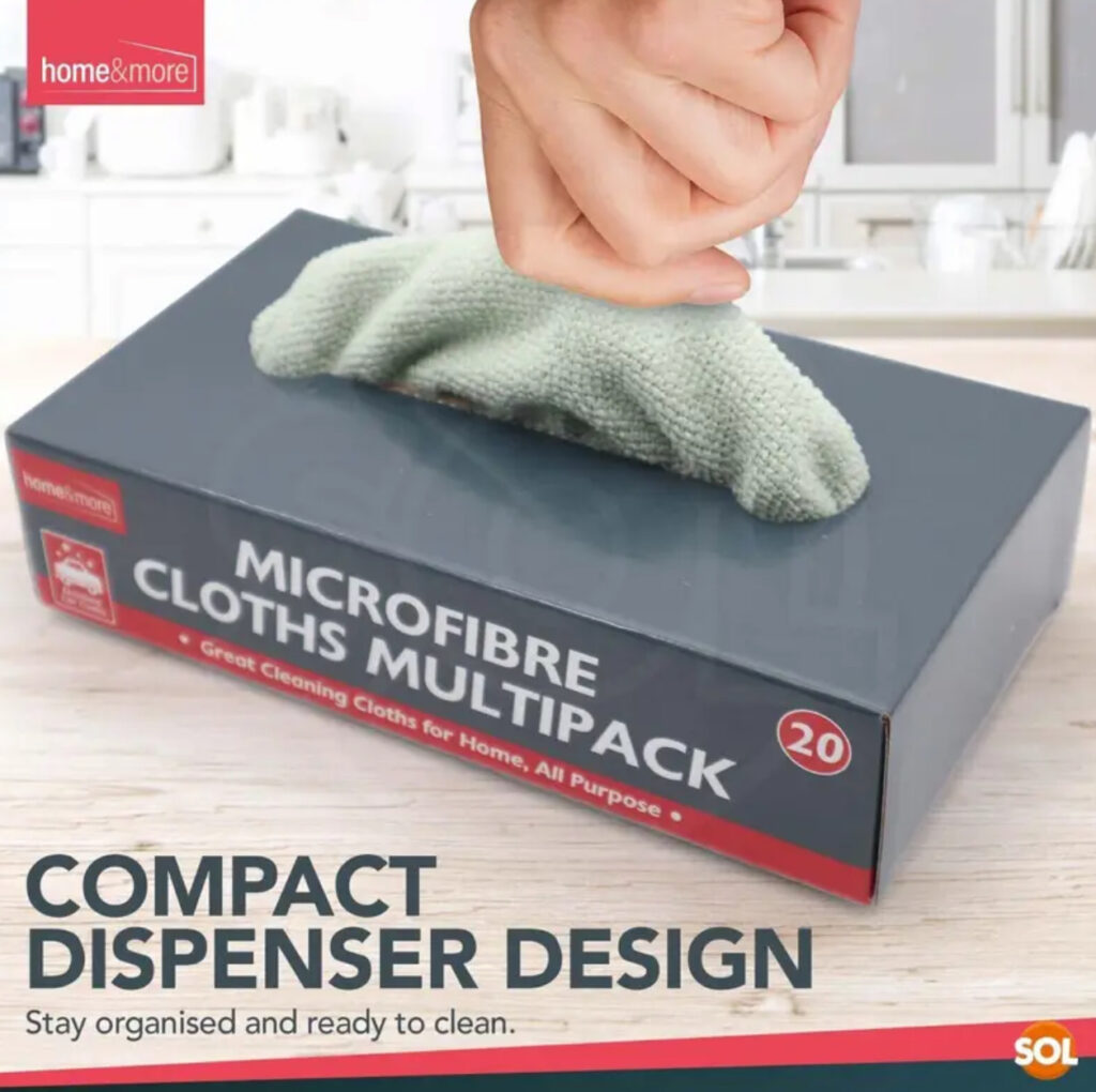 Microfibre Cloth Multipack Set of 2 Boxes (40 Cloths Total)