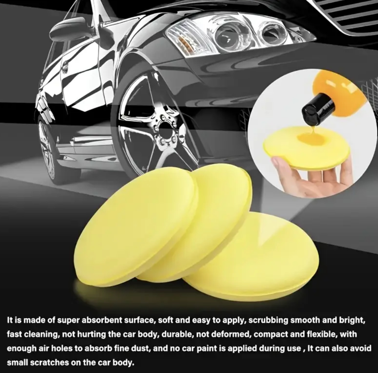 Car Wax Applicator Pads (Pack of 3)