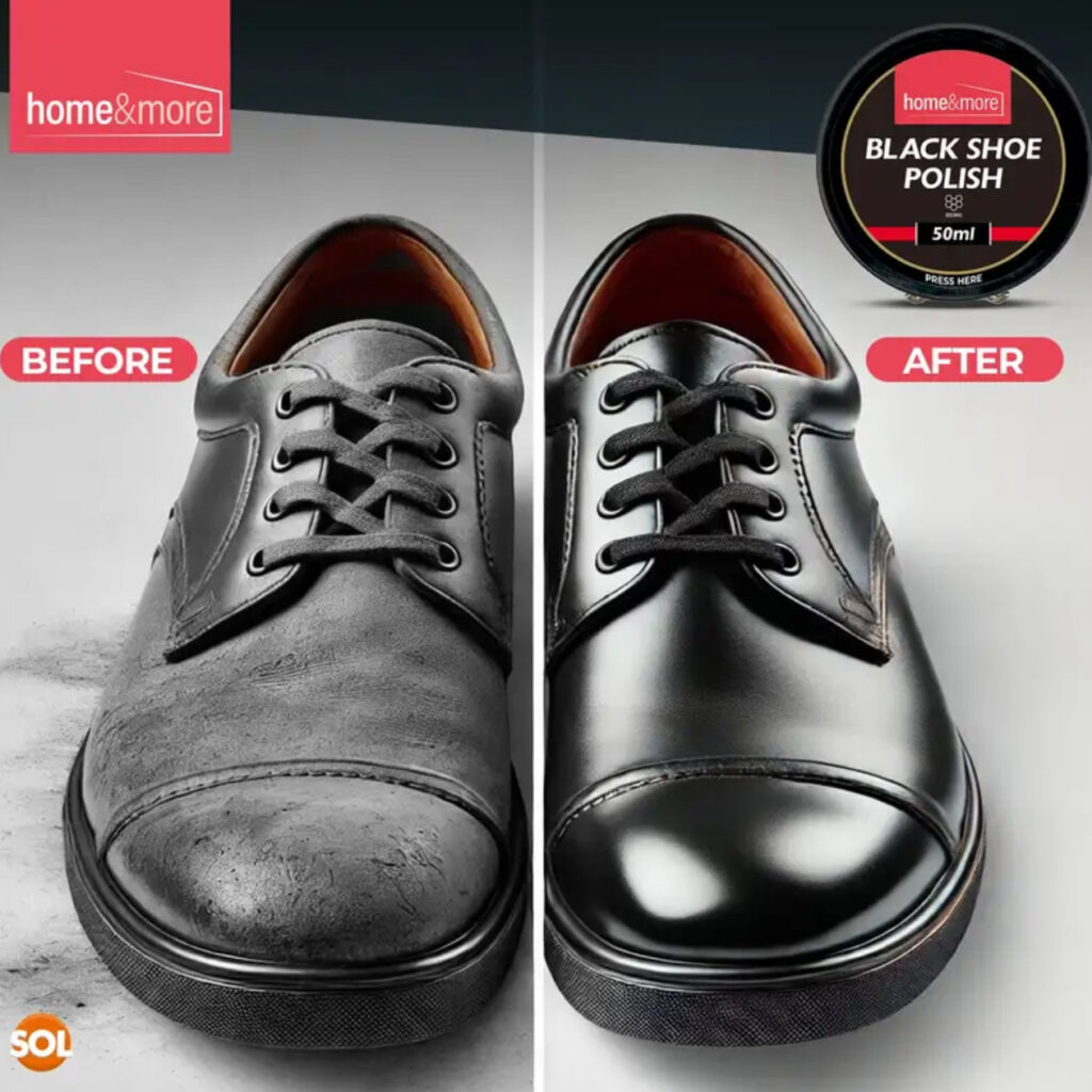 Home & More Black Shoe Polish (50ml)