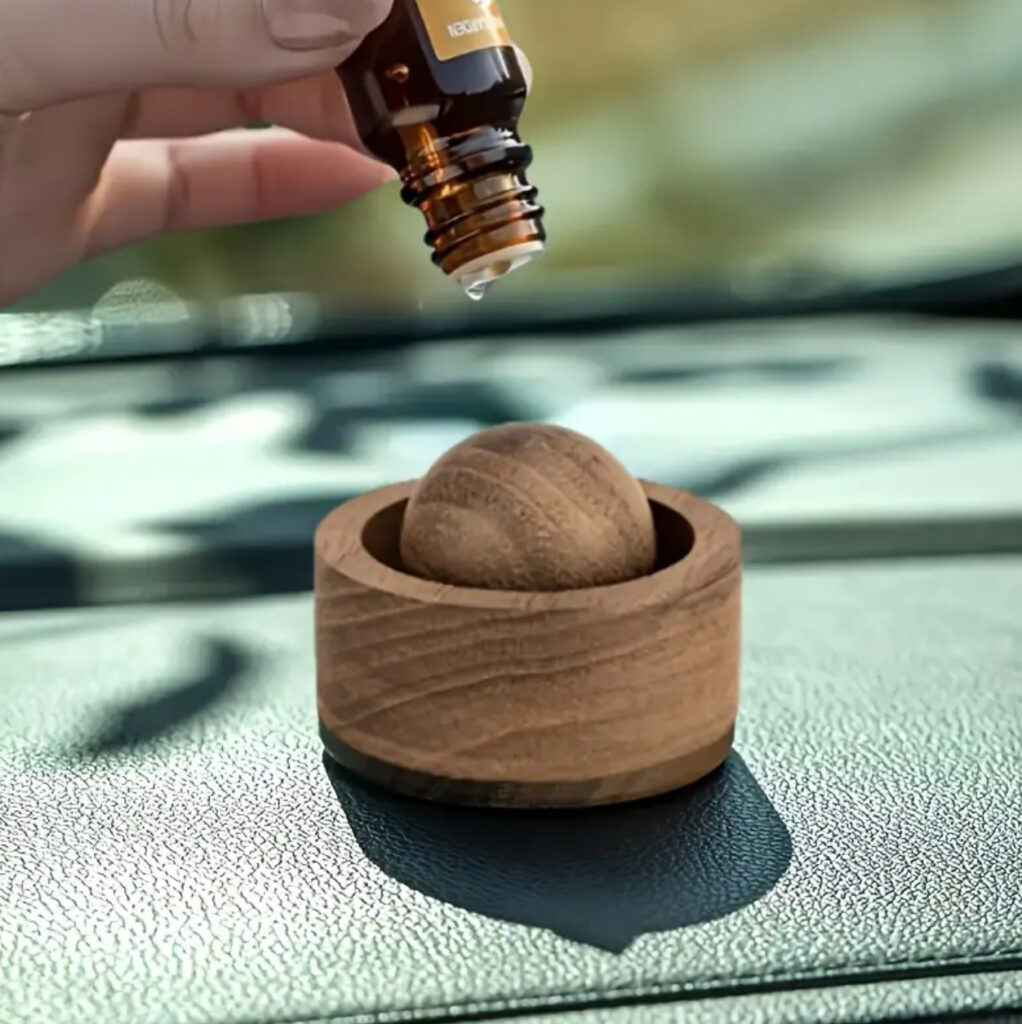 Wooden Ball Aromatherapy Car Diffuser