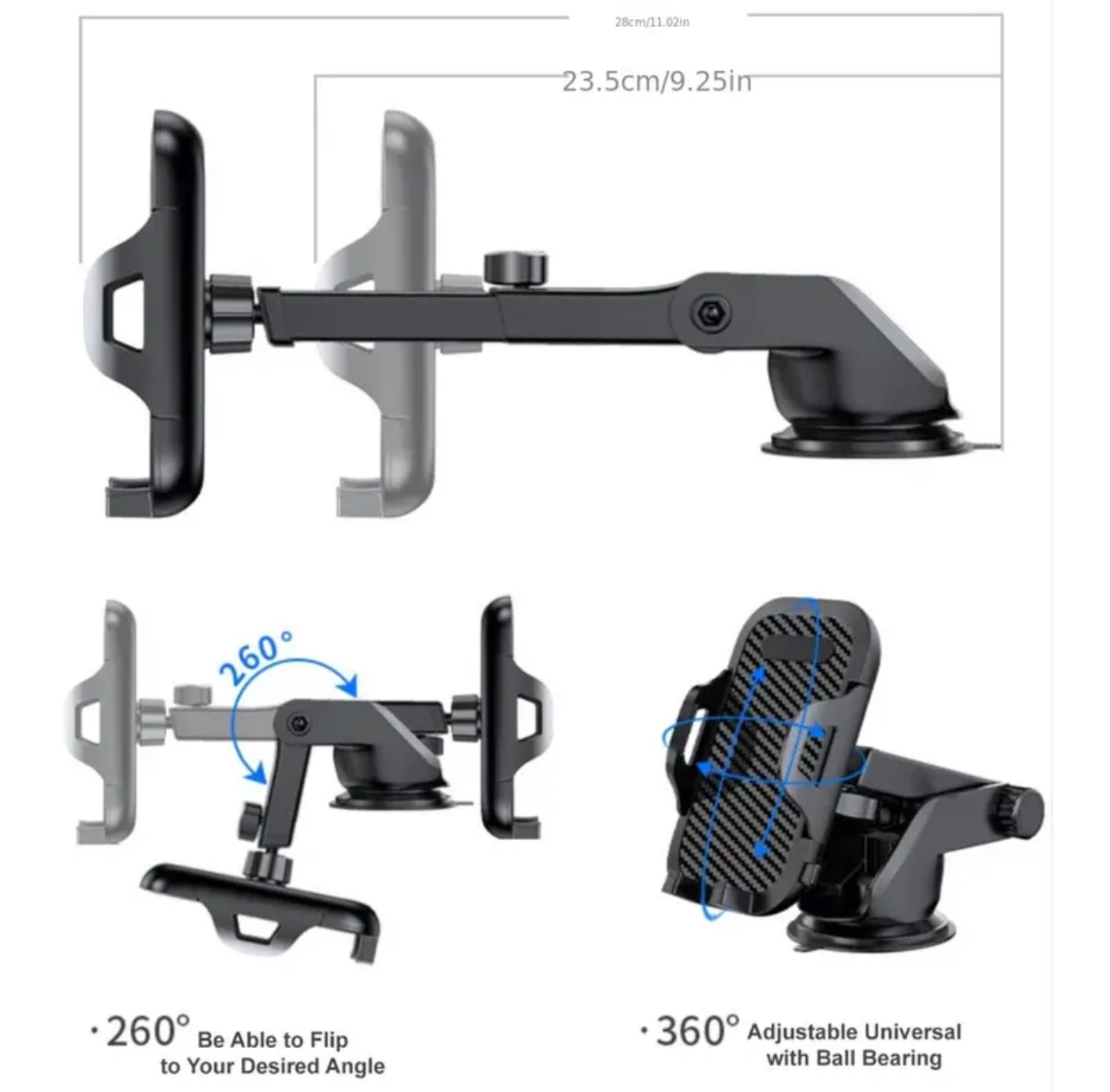 Car Phone Mount – Suction Cup Dashboard Holder - Image 2