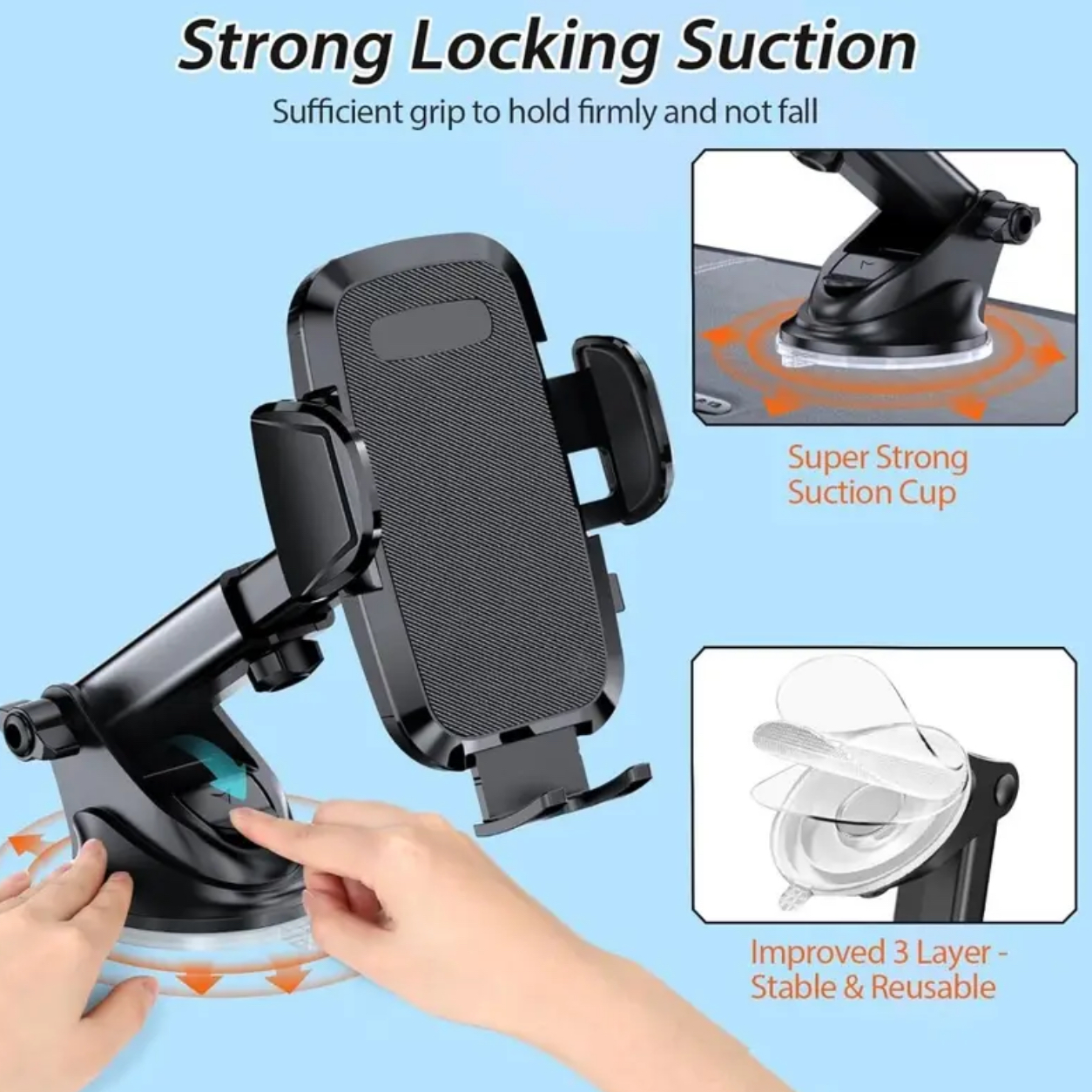 Car Phone Mount – Suction Cup Dashboard Holder - Image 4