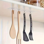 Transparent Adhesive Wall Hook – Metal Wire Design