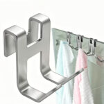 Stainless Steel Glass Shower Door Hook – No Drill
