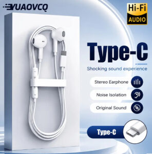 Type-C Wired Earphones – Hi-Fi Stereo